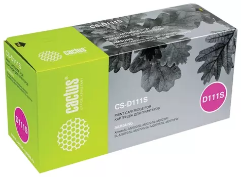 Картридж лазерный Cactus (Cs-d111s) для Samsung Sl-m2020/m2020w/m2070, ресурс 1000 стр.