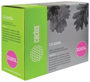 Картридж лазерный Cactus (Cs-d205l) для Samsung Ml-3310nd/3710d/3710nd, ресурс 5000 стр.