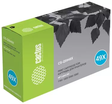 Картридж лазерный Cactus (Cs-q5949x) для Hp Laserjet 1320/3390/3392, ресурс 6000 стр.
