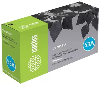 Картридж лазерный Cactus (Cs-q7553a) для Hp Laserjet 2015/2015n/2014, ресурс 3000 стр.