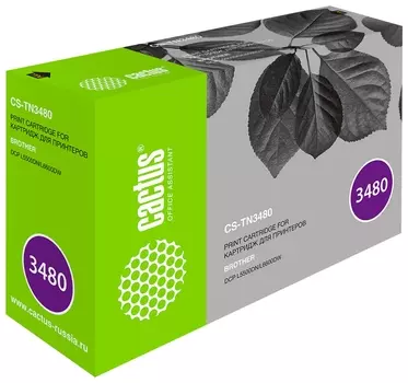Картридж лазерный Cactus (Cs-tn3480) для Brother L5500/l6600/l5200/l6400/l5750/l6900, ресурс 8000 страниц
