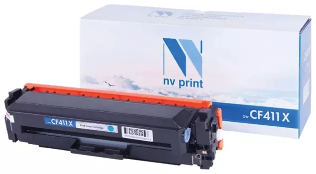 Картридж лазерный Nv Print (Nv-cf411x) для Hp M377dw/m452nw/m477fdn/m477fdw, голубой, ресурс 5000 стр.