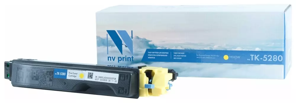 Картридж лазерный NV Print (Nv-tk-5280y) для Kyocera Ecosys P6235/m6235/m6635, желтый, ресурс 11000 страниц