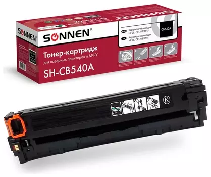 Картридж лазерный Sonnen (Sh-cb540a) для HP CLJ Cp1215/1515 высшее качество, черный, 2200 страниц, 363954