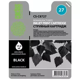 Картридж струйный CACTUS (CS-C8727) для HP Deskjet 3320/3520/5650/5850, черный
