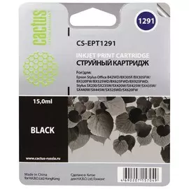 Картридж струйный CACTUS (CS-EPT1291) для EPSON Stylus B42WD/BX305W/BX625WD, черный