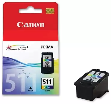Картридж струйный CANON (CL-511) Pixma MP240/MP260/MP480, цветной, оригинальный, ресурс 244 стр.