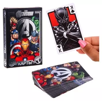 Карты игральные "Avengers" мстители, марвел