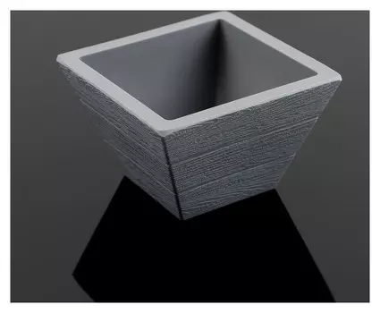 Кашпо 250 мл "Досчатое", цвет серый