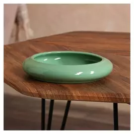 Кашпо "Бонсайница" оливковое, глянец