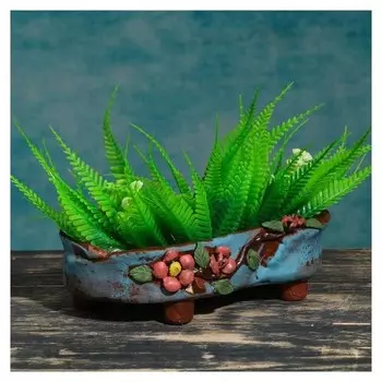 Кашпо-бонсайница "Ветвь сакуры", 20*14,5*7см