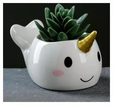 Кашпо фигурное "Единорог" 13*8*7см