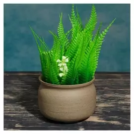 Кашпо фигурное "Горшочек", бежевое 8,5*8,5*6,5см