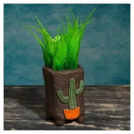 Кашпо фигурное Кактус, на ножках