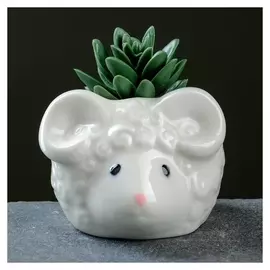 Кашпо фигурное "Кудрявая овечка" 9*9*8см