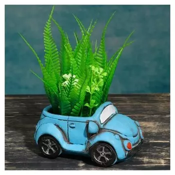 Кашпо фигурное "Машинка" синее, 13*6,5*7см