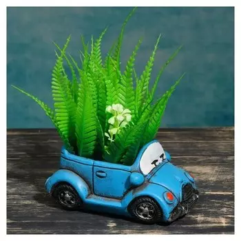 Кашпо фигурное "Машинка" синее, 14*9*7,5см