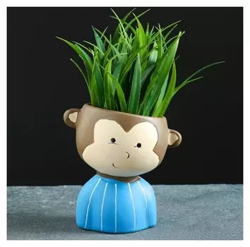Кашпо фигурное "Обезъянка", 6,5*11*11см