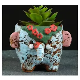 Кашпо фигурное "Слоник", 7,5*7*9см