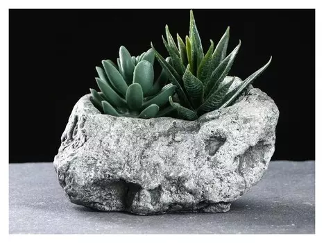 Кашпо керамическое "Камень" 15*9*8см