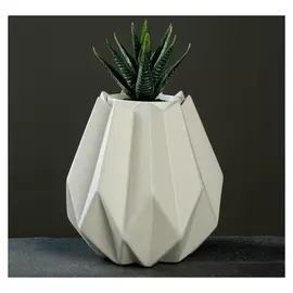 Кашпо керамическое "Многогранник" 14*12,5см