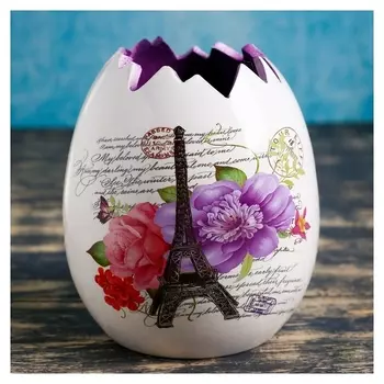 Кашпо керамическое "Париж" 12*12*13 см