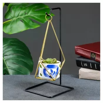 Кашпо керамическое подвесное на подставке 29*13см