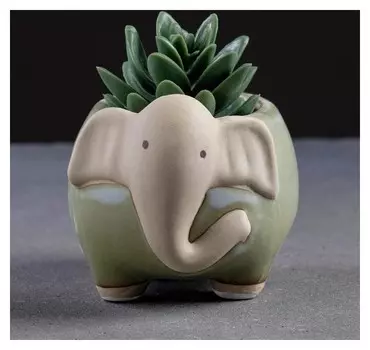 Кашпо керамическое "Слоник" 11*9*8см