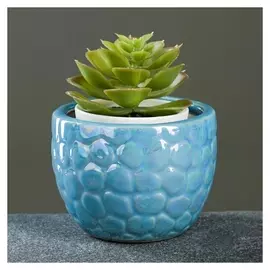 Кашпо керамическое "Соты", 8*8*8см