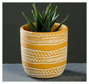 Кашпо керамическое Узоры, 9х8,5см