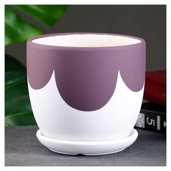 Кашпо керамическое волны 14*14*13см