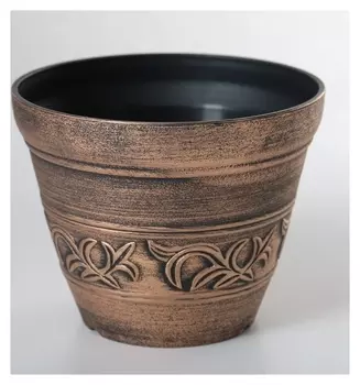 Кашпо круглое 15×15×12 см "Шебби"