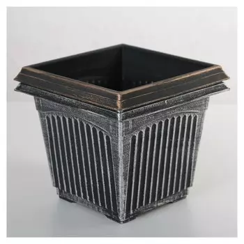 Кашпо квадратное 16×16.5×14 см "Шебби"