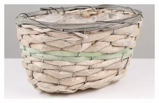 Кашпо плетёные овальное, 23x15х12см, натуральный