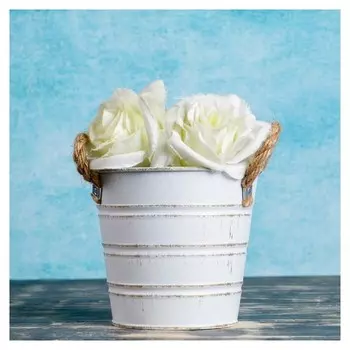 Кашпо-ведерко "Полоски" 13*13*12 см