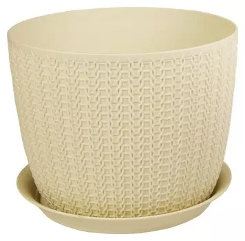 Кашпо вязание D135мм 1,1л с поддоном М 3119