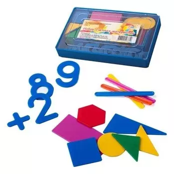 Касса цифр и счетных материалов 130 элементов пенал