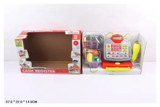 Кассовый аппарат со сканером, с аксессуарами и экраном