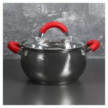 Кастрюля 1,9 л "Вернер", D=16 см, со стеклянной крышкой