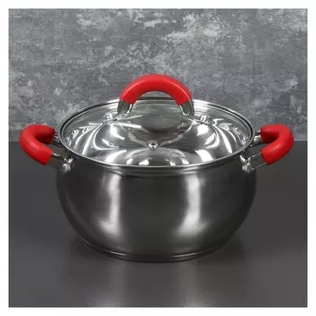 Кастрюля 2,5 л "Вернер", D=18 см, со стеклянной крышкой