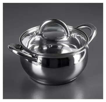 Кастрюля 3,5 л "Гиперион" 20 см, стеклянная крышка