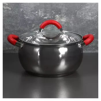 Кастрюля 3,5 л "Вернер", D=20 см, со стеклянной крышкой