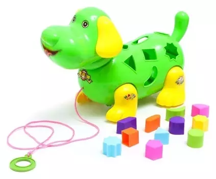 Каталка-сортер на верёвке «Собачка»