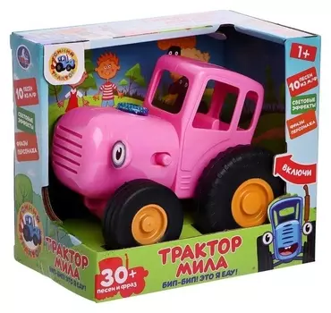 Каталка «Трактор мила» синий трактор, 30 песен, фраз героя, световые эффекты