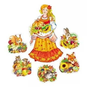 *кб-12877 комплект для оформления интерьера. В гостях у осени!