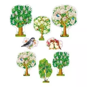 *кб-13228 комплект для оформления интерьера. деревья распускаются весною