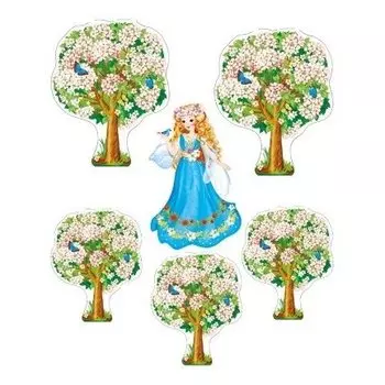 *кб-13696 комплект для оформления интерьера. весенний яблоневый сад