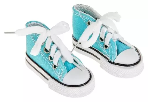 Кеды для кукол, длина подошвы 7,5 см, цвет голубой