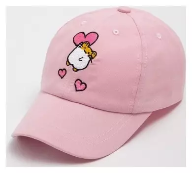 Кепка «Бейсболка» для девочки, цвет розовый, размер 48-52