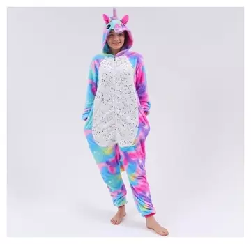 Кигуруми взрослый единорог блестящие звезды (S (150-160 см))